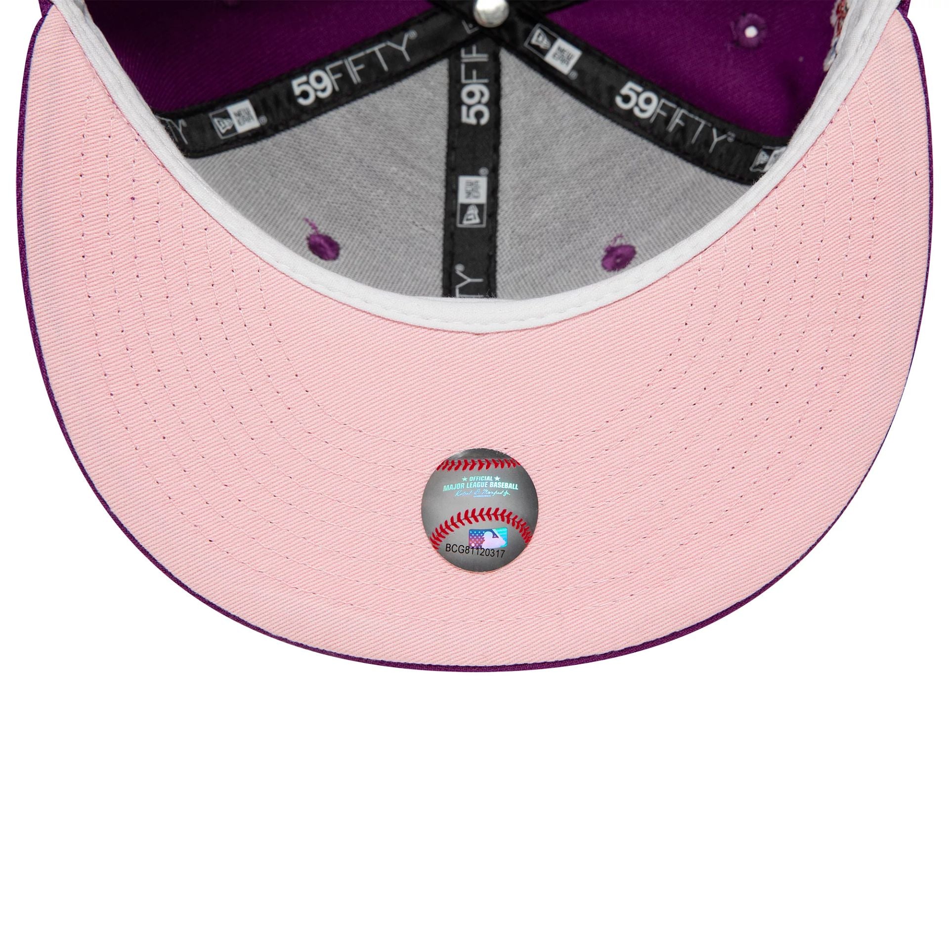 This is a Chicago White Sox Cooperstown All Star Game Bright Purple 59FIFTY Fitted Cap 2