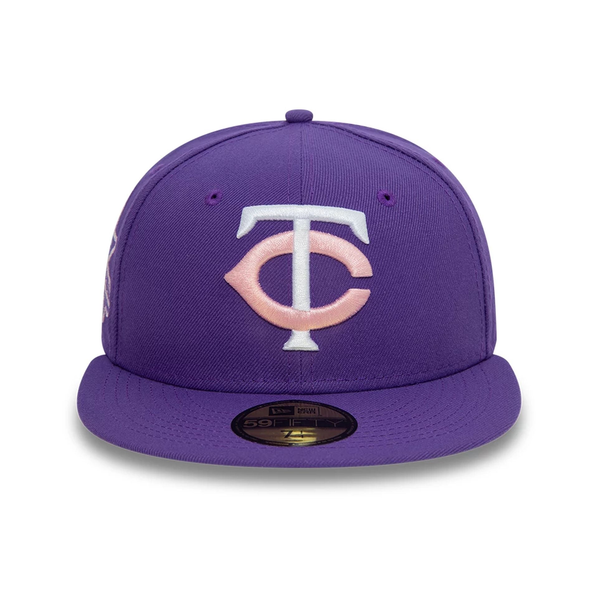 This is a Minnesota Twins MLB Purple Success Purple 59FIFTY Fitted Cap 7