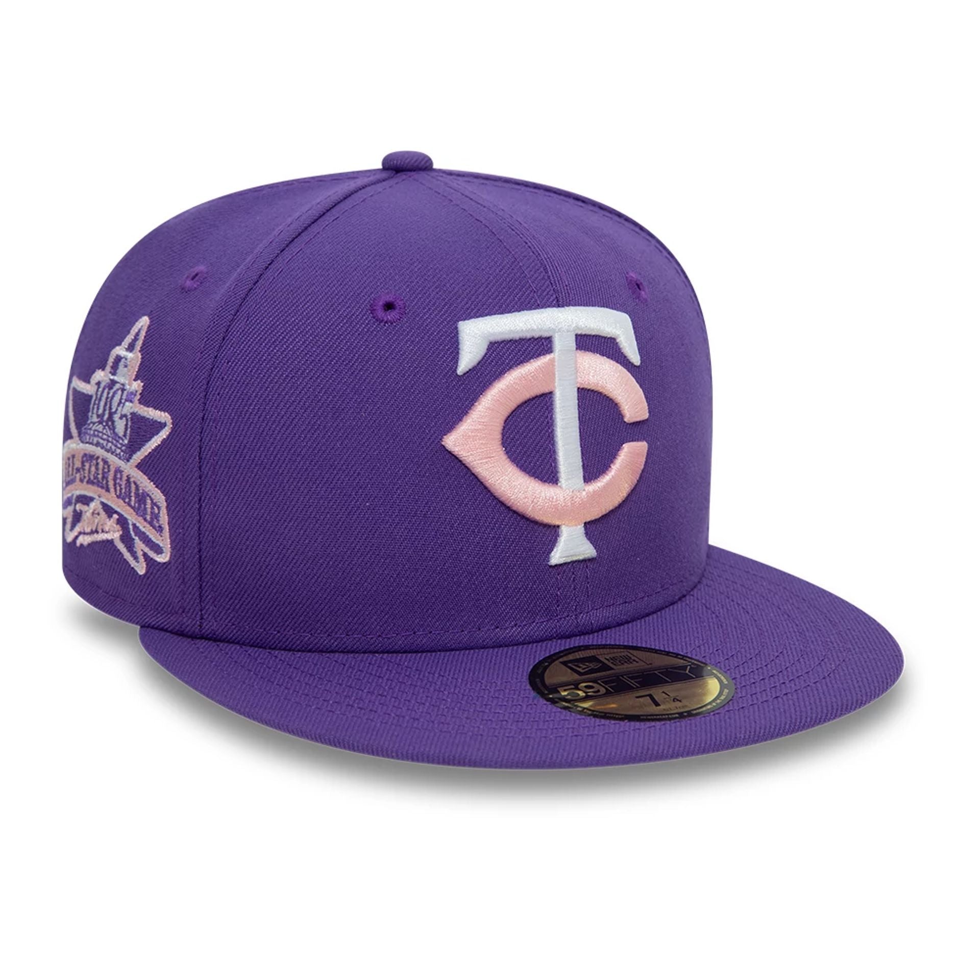 This is a Minnesota Twins MLB Purple Success Purple 59FIFTY Fitted Cap 1