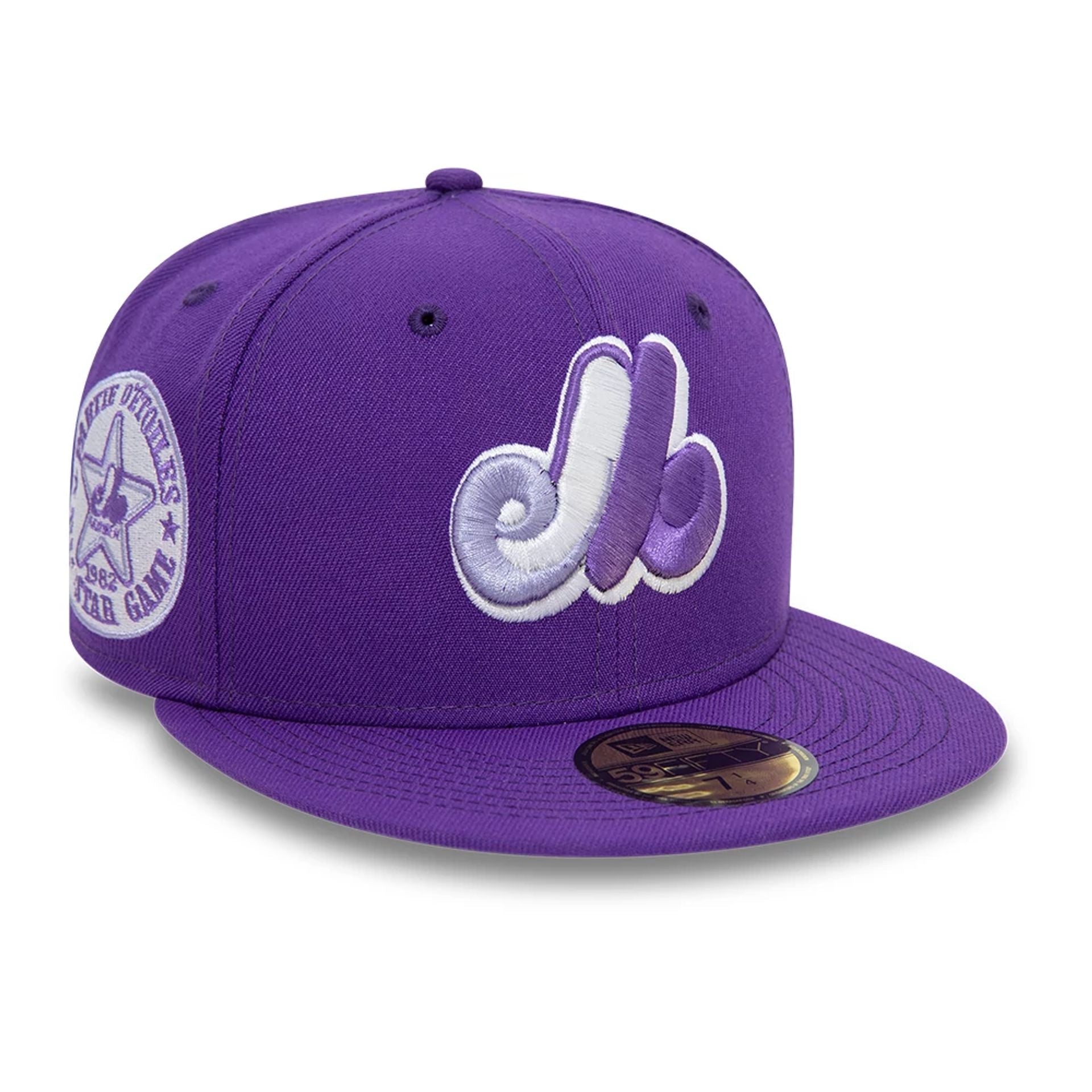 This is a Montreal Expos All Star Game Purple 59FIFTY Fitted Cap 1