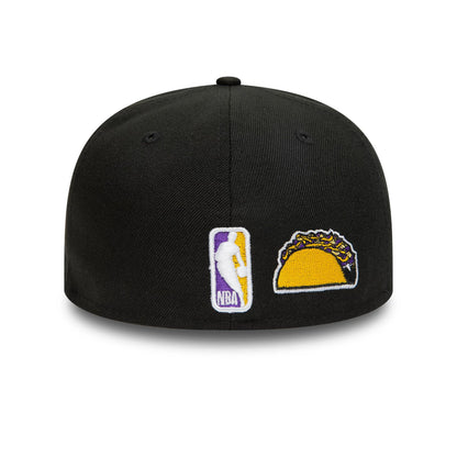 This is a LA Lakers Canary NBA Lakers Legacy Black 59FIFTY Fitted Cap 3