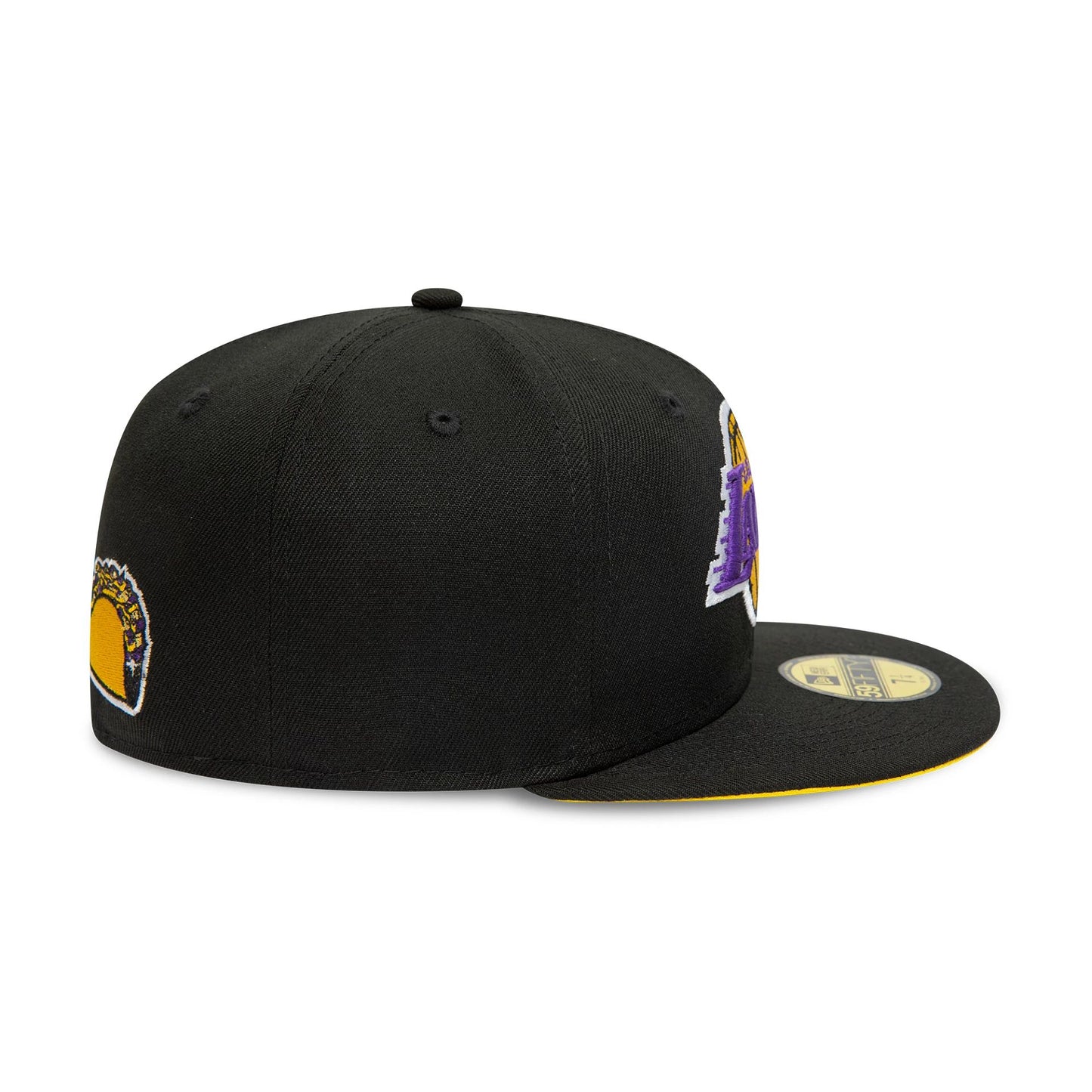 This is a LA Lakers Canary NBA Lakers Legacy Black 59FIFTY Fitted Cap 7