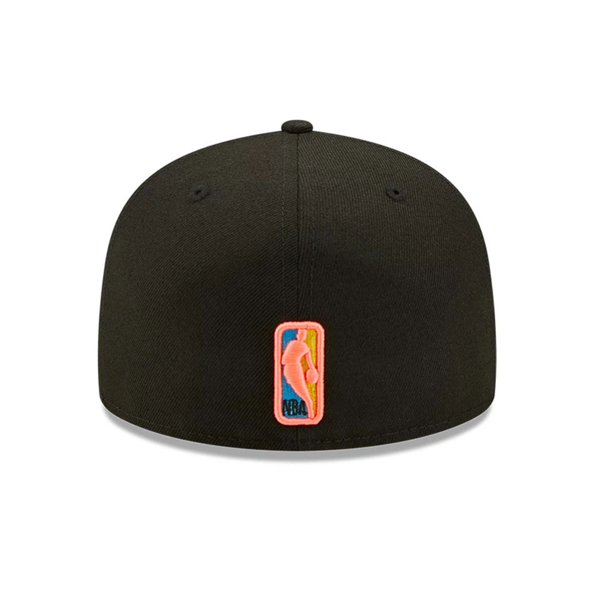 This is a Miami Heat Neon Black 59FIFTY Fitted Cap 6