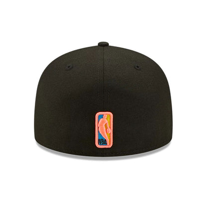 This is a Miami Heat Neon Black 59FIFTY Fitted Cap 6