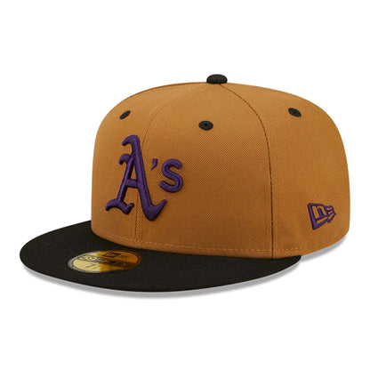 This is a Oakland Athletics Purple Wheat 59FIFTY Fitted Cap 4