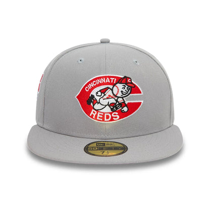 This is a Cincinnati Reds MLB World Series Grey 59FIFTY Fitted Cap 7