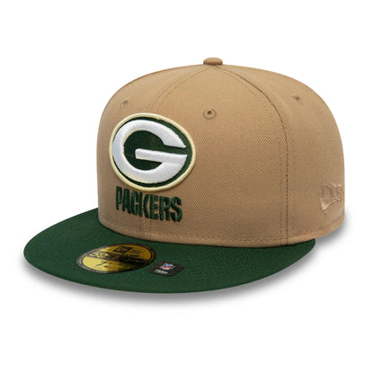 This is a Green Bay Packers NFL City Parade Dark Beige 59FIFTY Fitted Cap 5