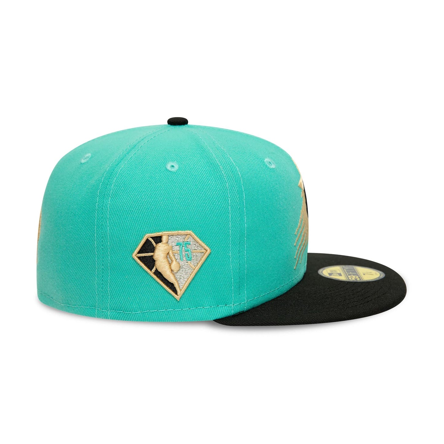 This is a Phoenix Suns NBA East To West Turquoise 59FIFTY Fitted Cap 4