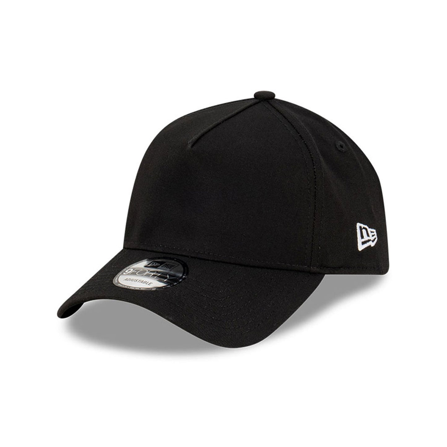 This is a New Era Black A- Frame 9FORTY Adjustable Cap 1