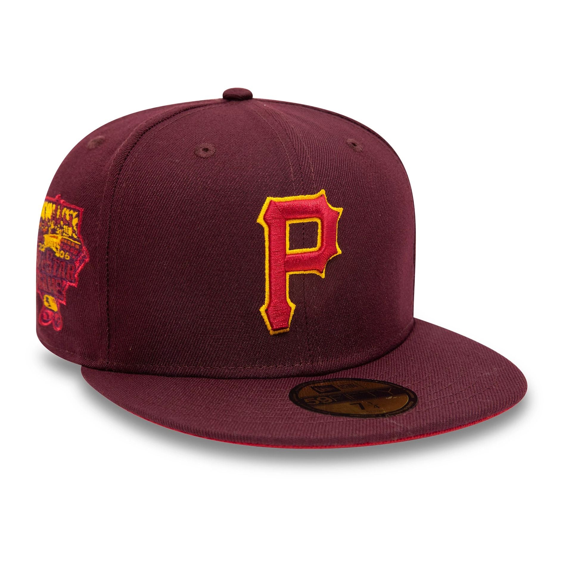 This is a Pittsburgh Pirates MLB All On Side Dark Purple 59FIFTY Fitted Cap 1