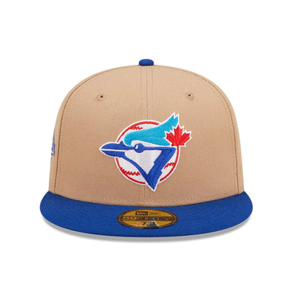 This is a Toronto Blue Jays MLB Blue Jays Fans Light Beige 59FIFTY Fitted Cap 4