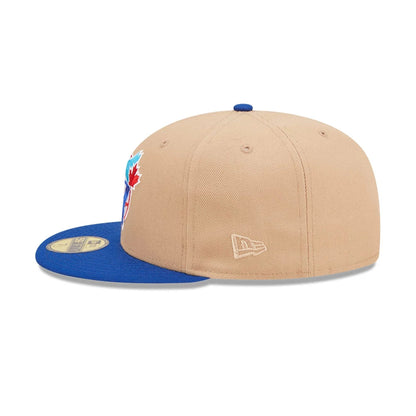 This is a Toronto Blue Jays MLB Blue Jays Fans Light Beige 59FIFTY Fitted Cap 6