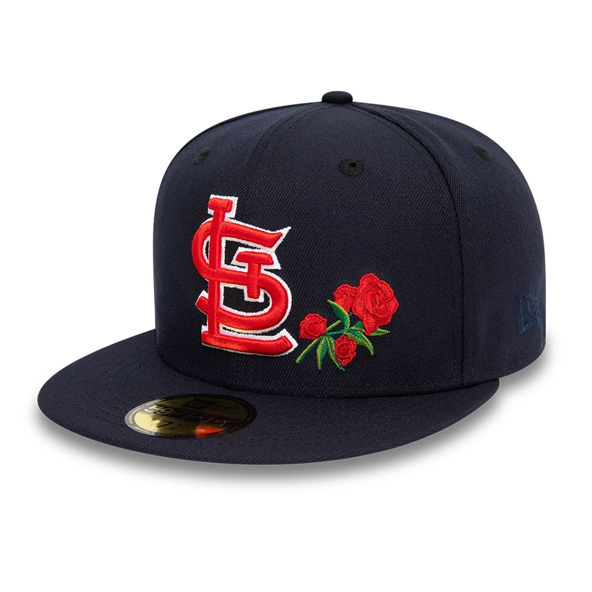 This is a St. Louis Cardinals MLB Floral Navy 59FIFTY Fitted Cap 2