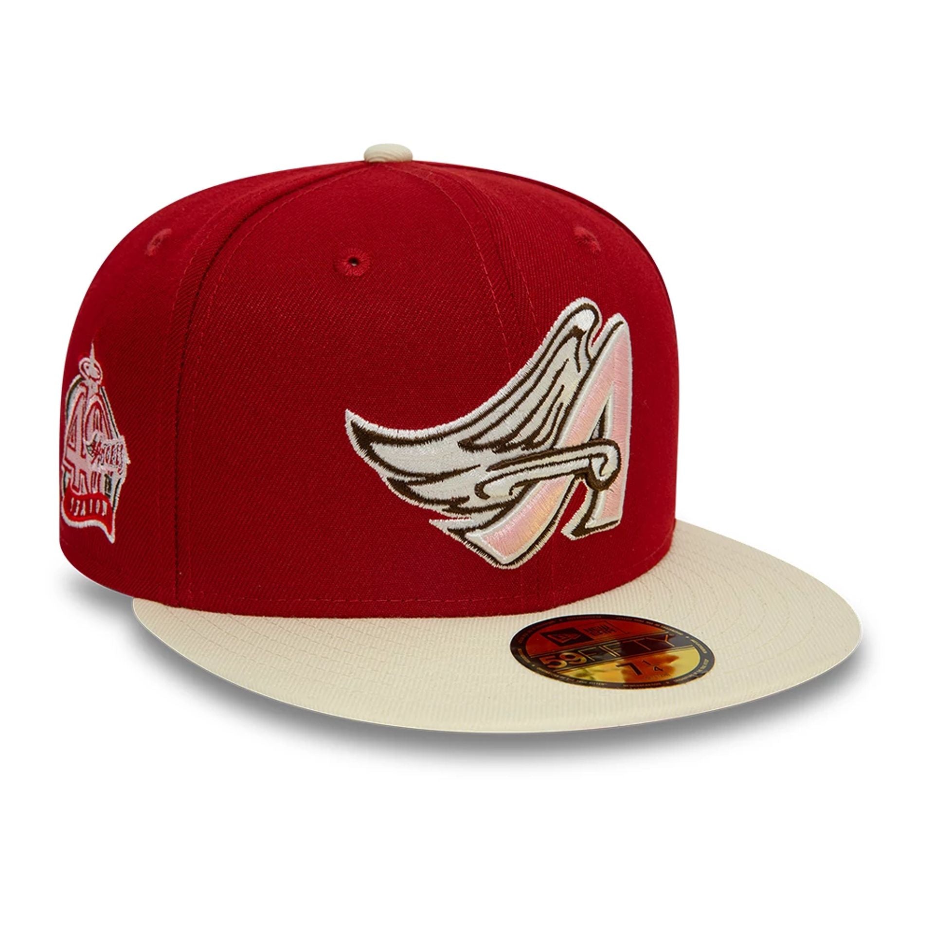 This is a Anaheim Angels Dark Red 59FIFTY Fitted Cap 1