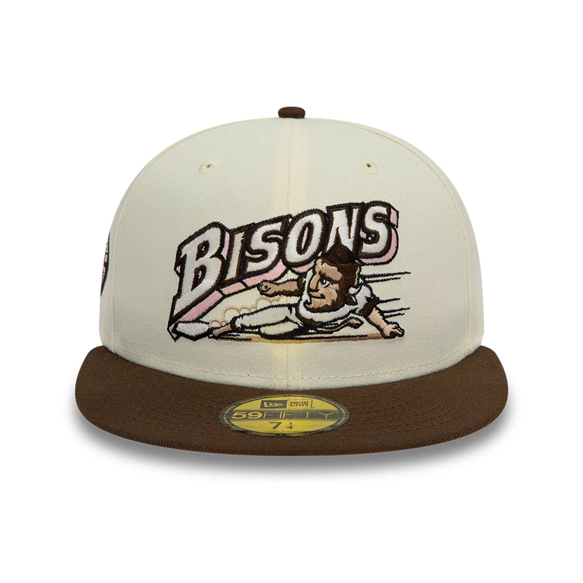 This is a Buffalo Bisons MiLB Off White 59FIFTY Fitted Cap 5