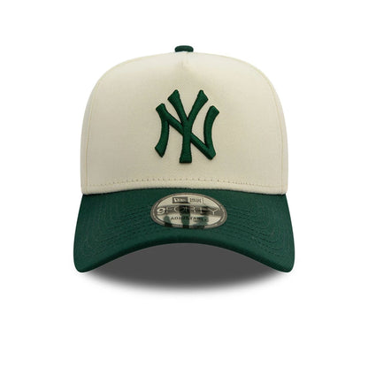 This is a New York Yankees White A-Frame Trucker Cap 7