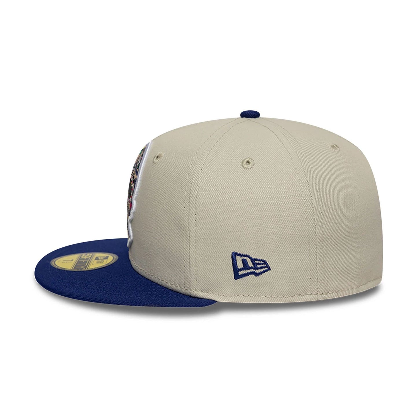 This is a LA Dodgers MLB Skull Beige 59FIFTY Fitted Cap 7