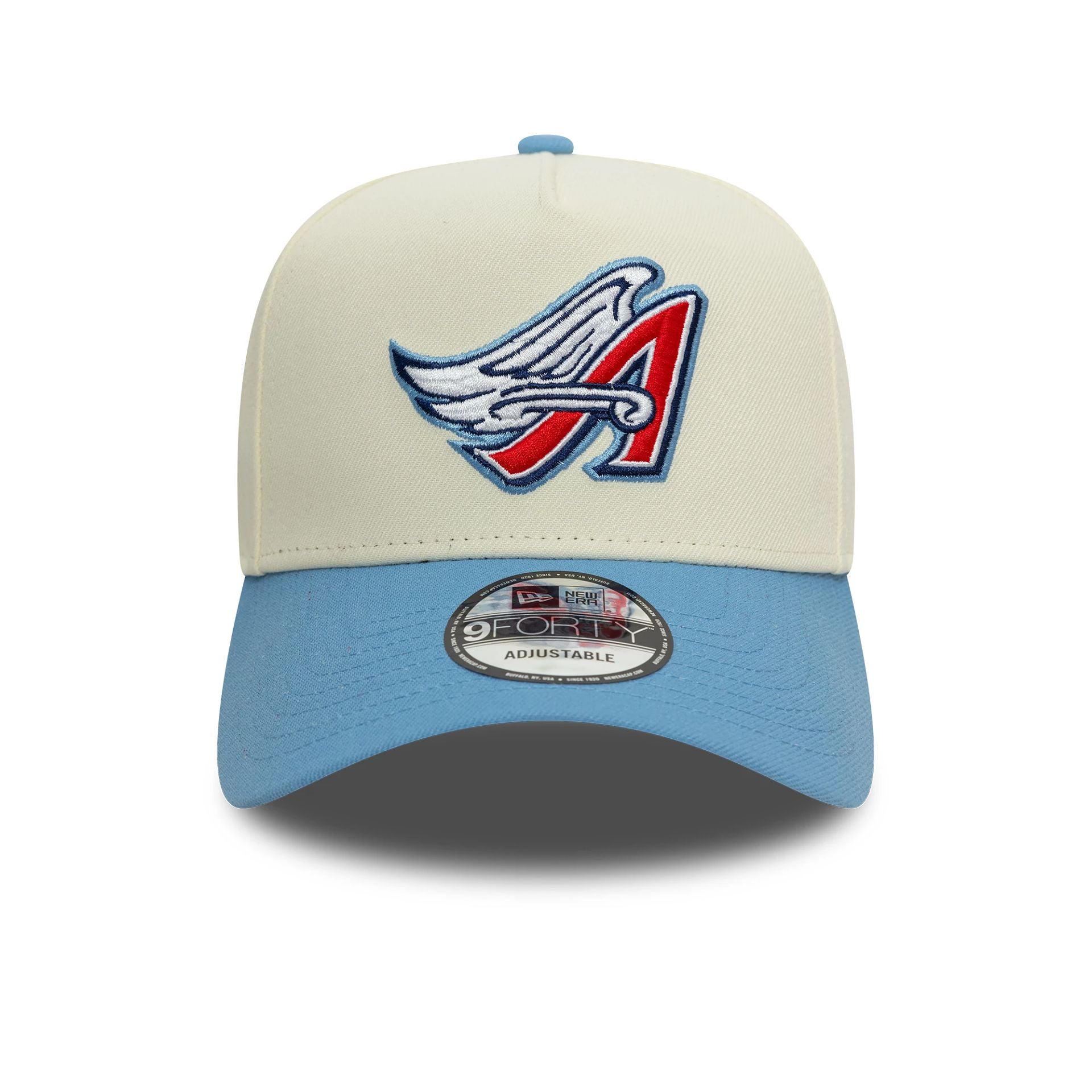 This is a LA Angels MLB Pastel Light Beige 9FORTY A-Frame Adjustable Cap 3