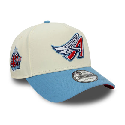 This is a LA Angels MLB Pastel Light Beige 9FORTY A-Frame Adjustable Cap 4