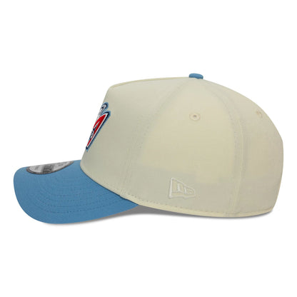 This is a LA Angels MLB Pastel Light Beige 9FORTY A-Frame Adjustable Cap 6