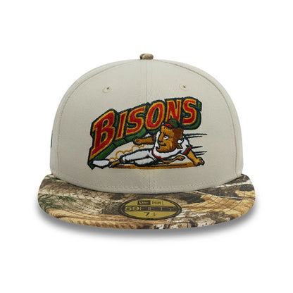 This is a Buffalo Bisons Real Tree Beige 59FIFTY Fitted Cap 7