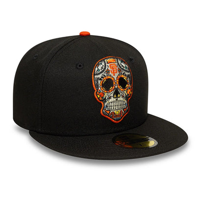 This is a San Francisco Giants MLB Skull Black 59FIFTY Fitted Cap 4