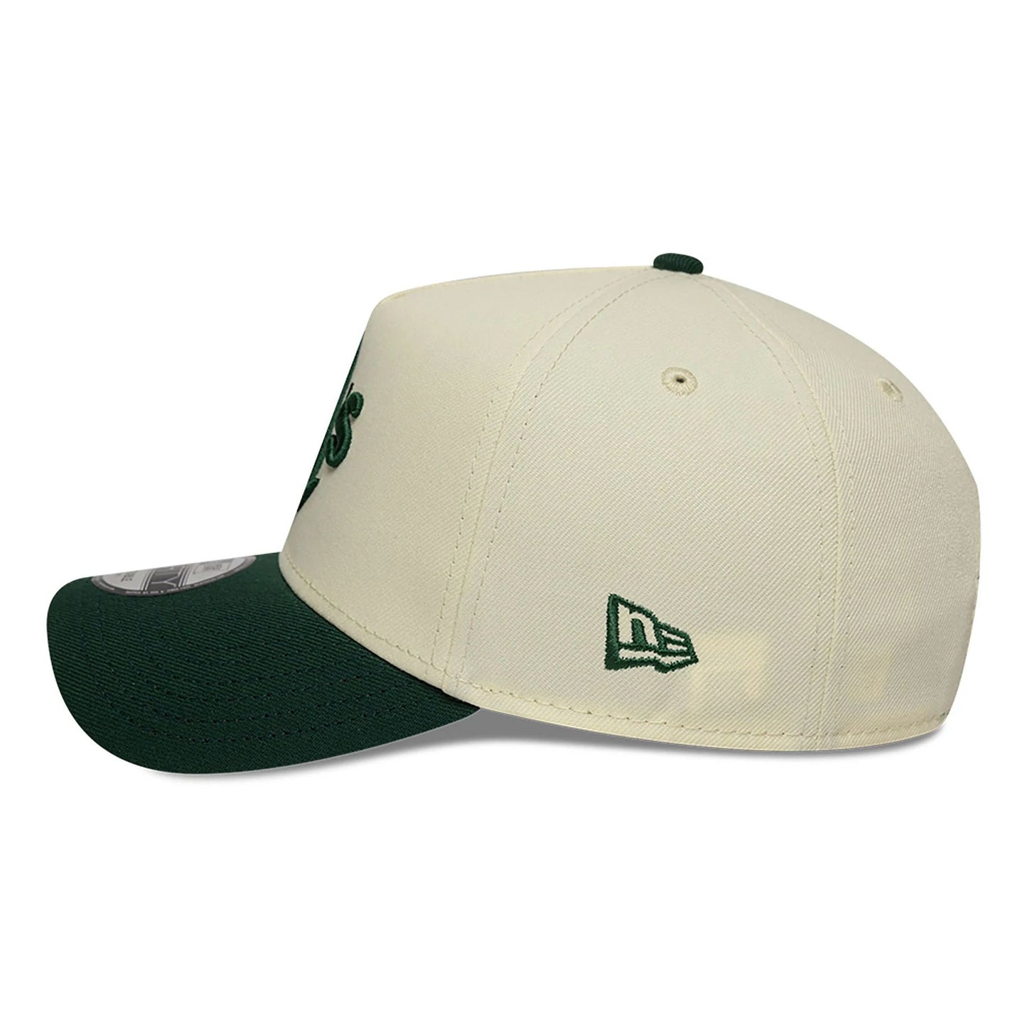 This is a Oakland Athletics Chrome And Dark Green White 9FORTY A-Frame Adjustable Cap 7