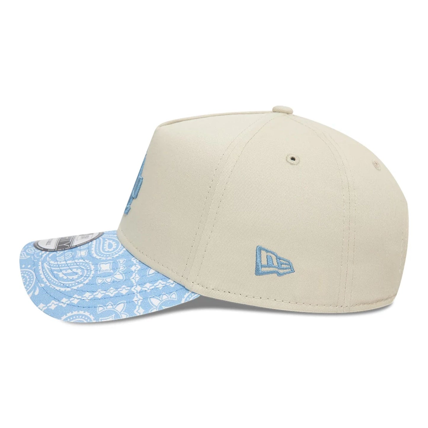 This is a LA Dodgers Pastel Paisley Light Beige 9FORTY A-Frame Adjustable Cap 3