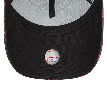 This is a New York Yankees Pastel Paisley Black 9FORTY A-Frame Adjustable Cap 2