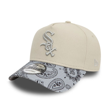 This is a Chicago White Sox Pastel Paisley Light Beige 9FORTY A-Frame Adjustable Cap 1