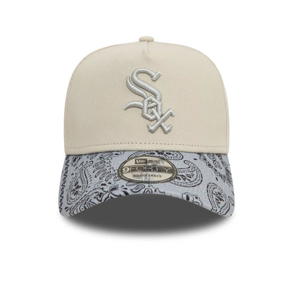 This is a Chicago White Sox Pastel Paisley Light Beige 9FORTY A-Frame Adjustable Cap 7