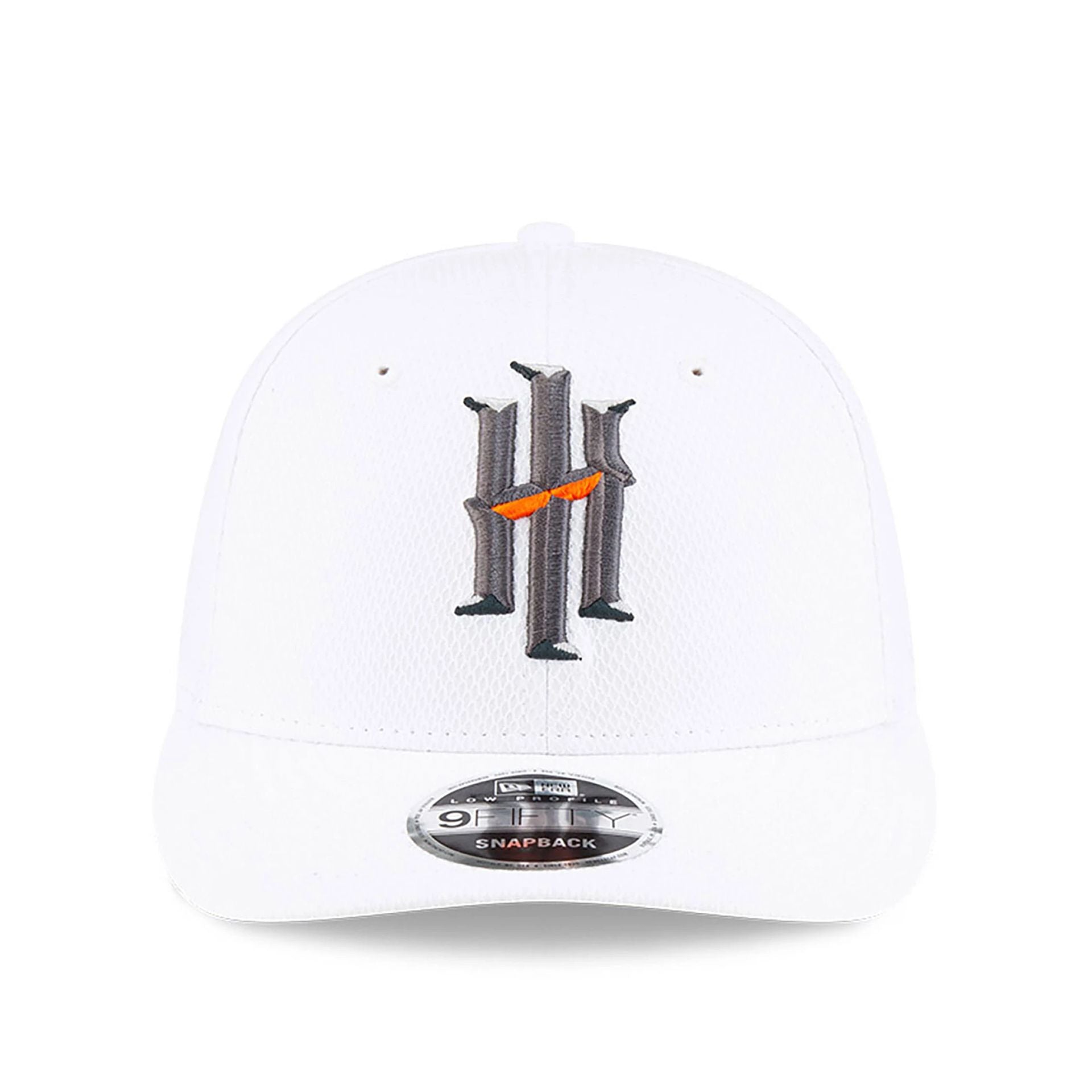 This is a Ironheads LIV Golf White Low Profile 9FIFTY Snapback Cap 2