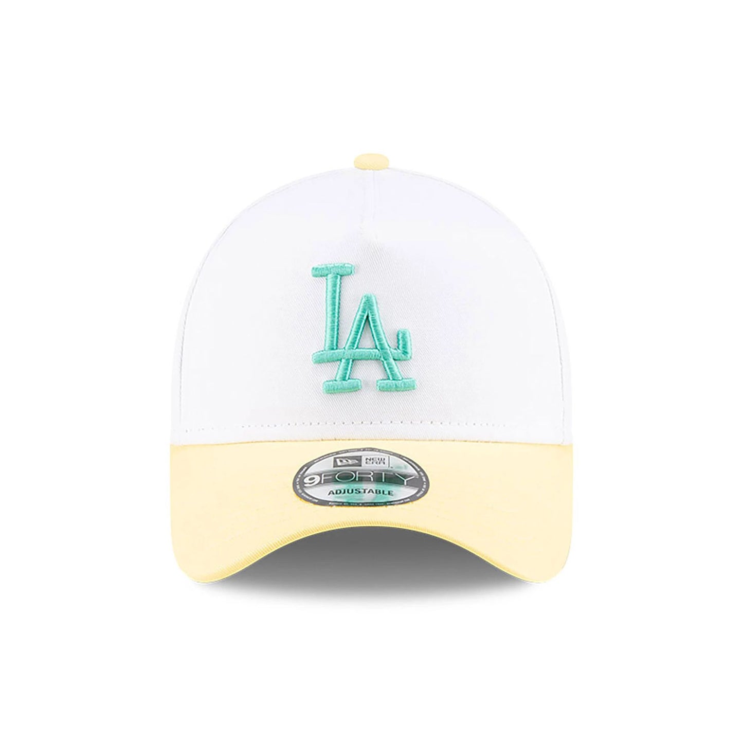 This is a LA Dodgers MLB Pastel White 9FORTY A-Frame Adjustable Cap 3