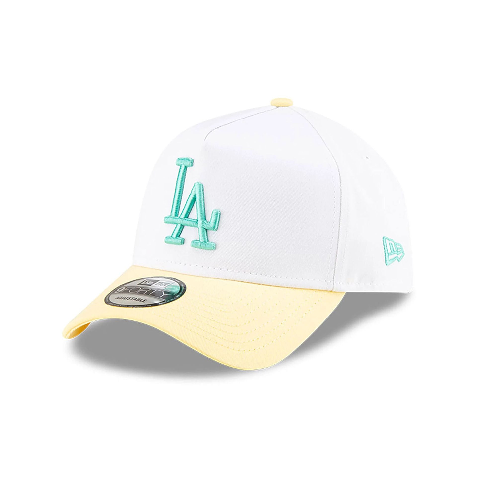 This is a LA Dodgers MLB Pastel White 9FORTY A-Frame Adjustable Cap 4