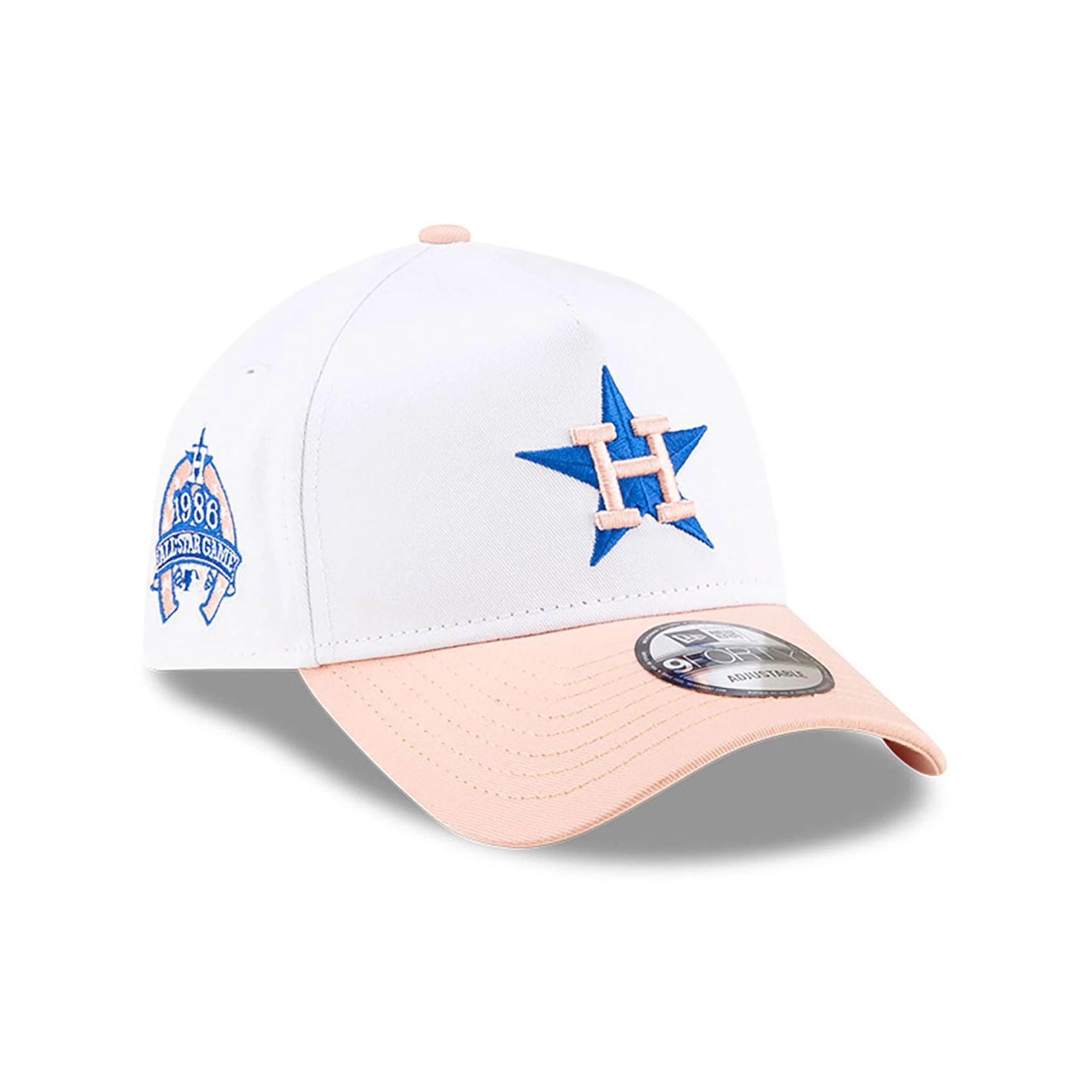 This is a Houston Astros MLB Pastel White 9FORTY A-Frame Adjustable Cap 1