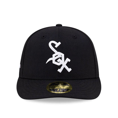 This is a Chicago White Sox MLB Team Logo Black Low Profile 59FIFTY Fitted Cap 3