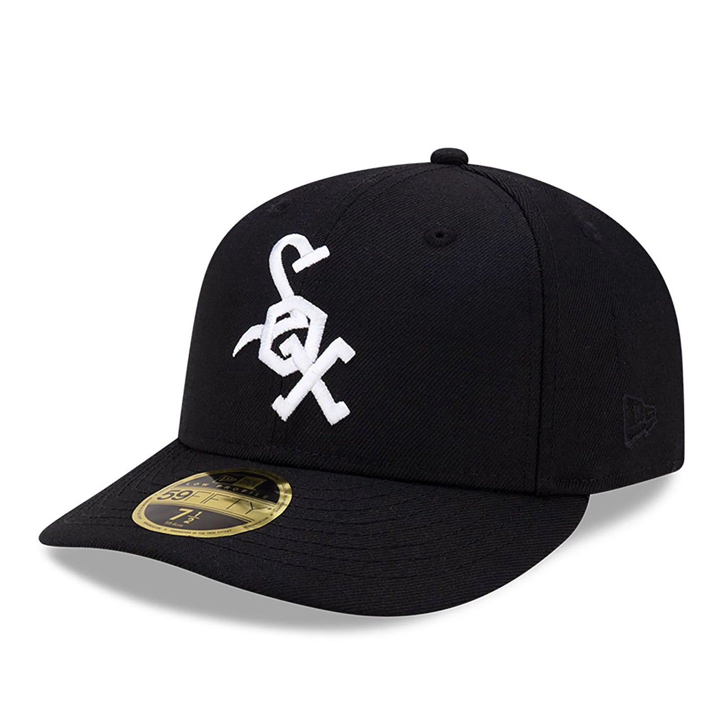 This is a Chicago White Sox MLB Team Logo Black Low Profile 59FIFTY Fitted Cap 4