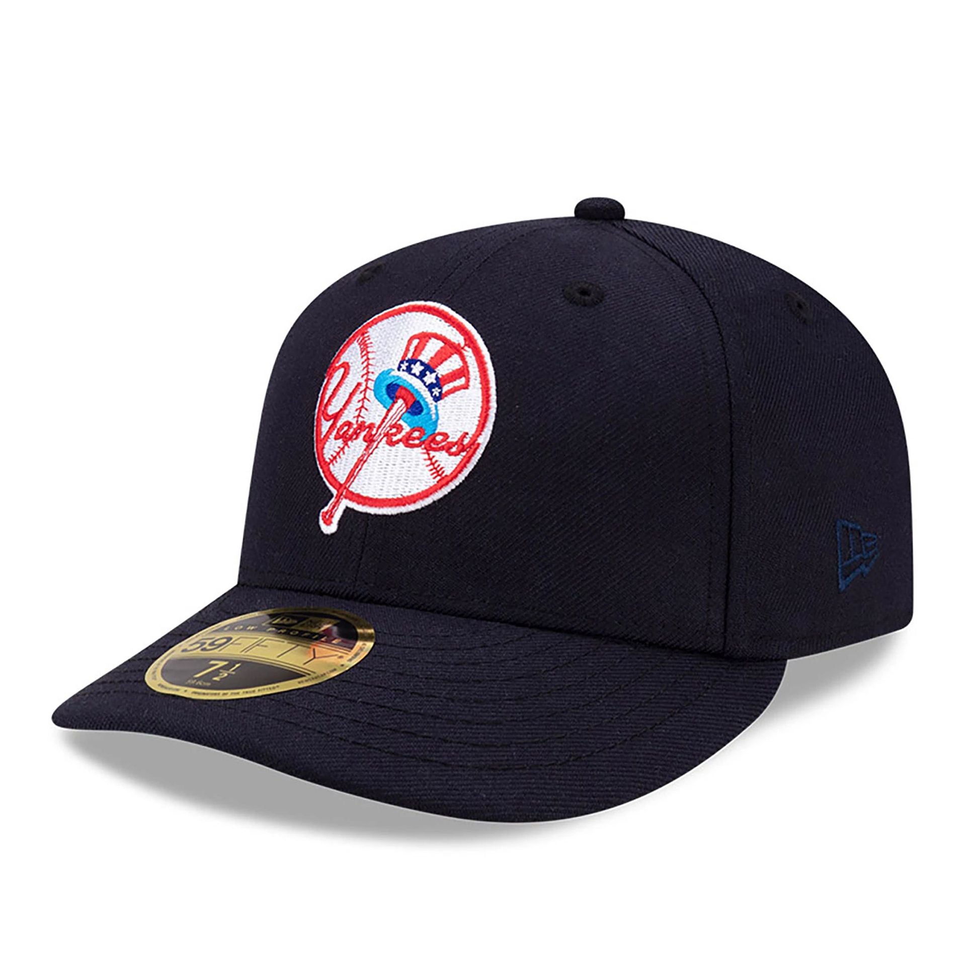 This is a New York Yankees MLB Team Logo Navy Low Profile 59FIFTY Fitted Cap 4