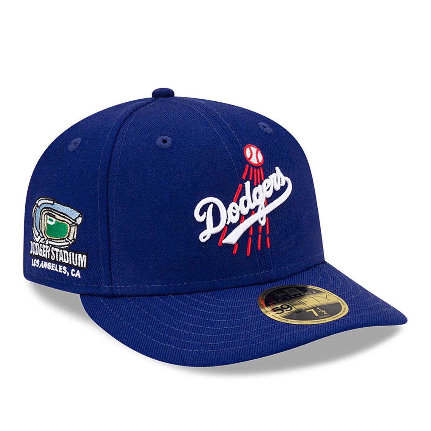 This is a LA Dodgers MLB Team Logo Dark Blue Low Profile 59FIFTY Fitted Cap 1