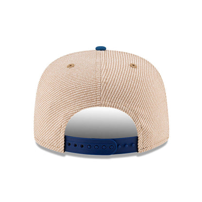 This is a New York Knicks NBA Terry Heather Tan 9FIFTY A-Frame Snapback Adjustable Cap 5