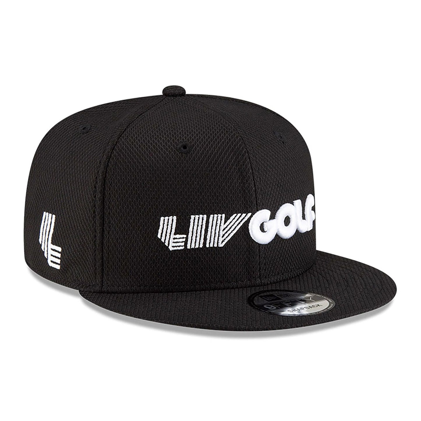 This is a LIV Golf Black 9FIFTY Snapback Adjustable Cap 1