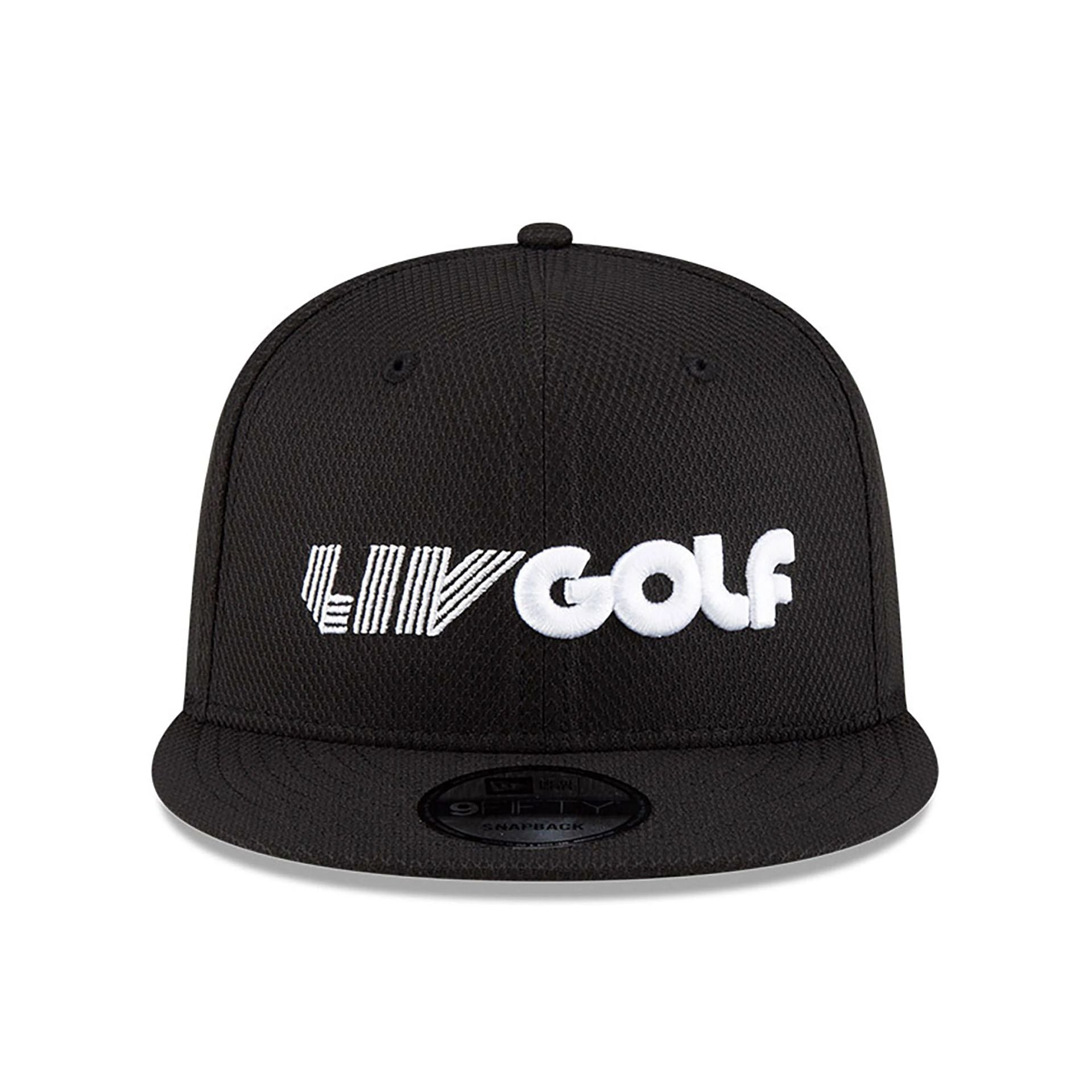 This is a LIV Golf Black 9FIFTY Snapback Adjustable Cap 2