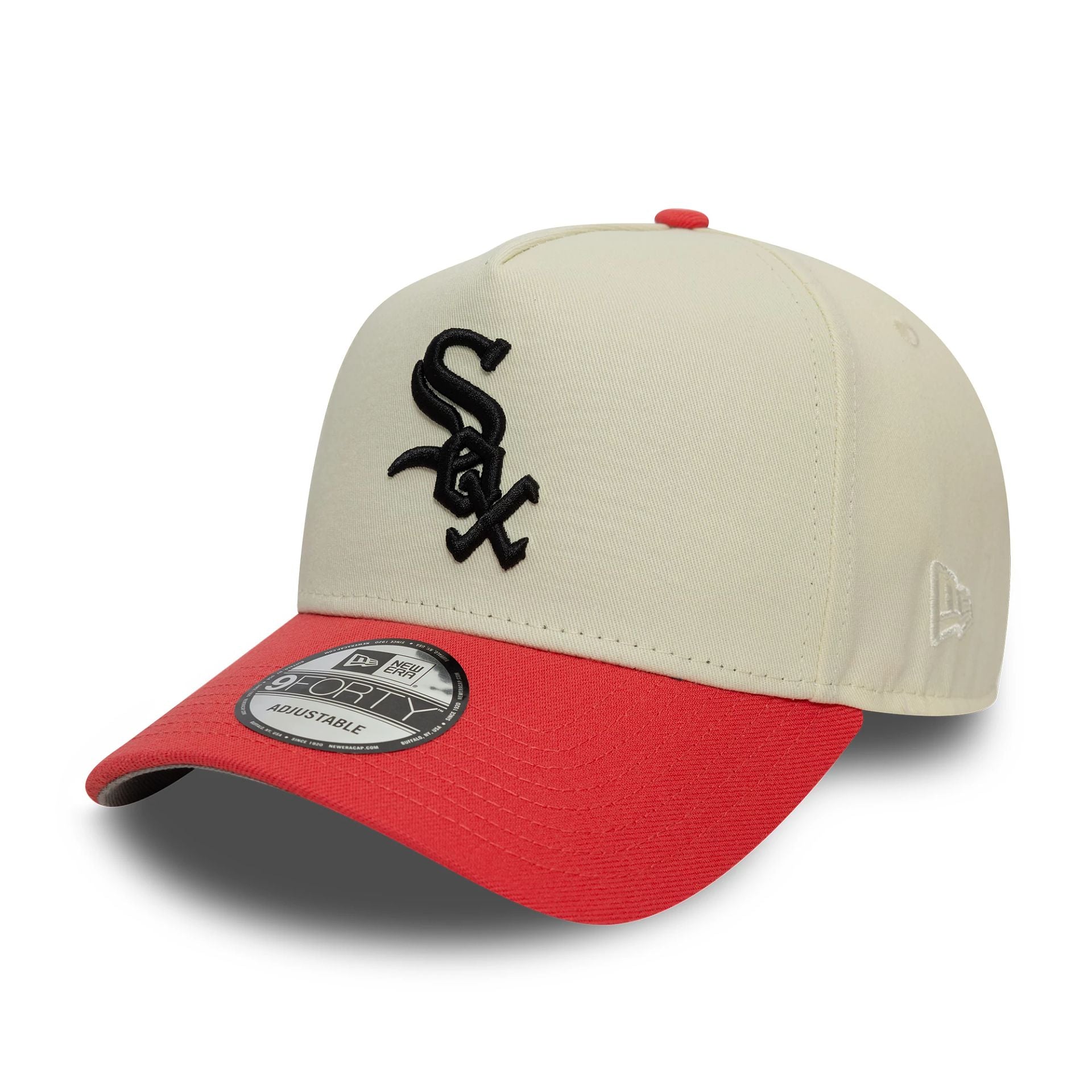 This is a Chicago White Sox MLB Pastel Light Beige 9FORTY A-Frame Adjustable Cap 1