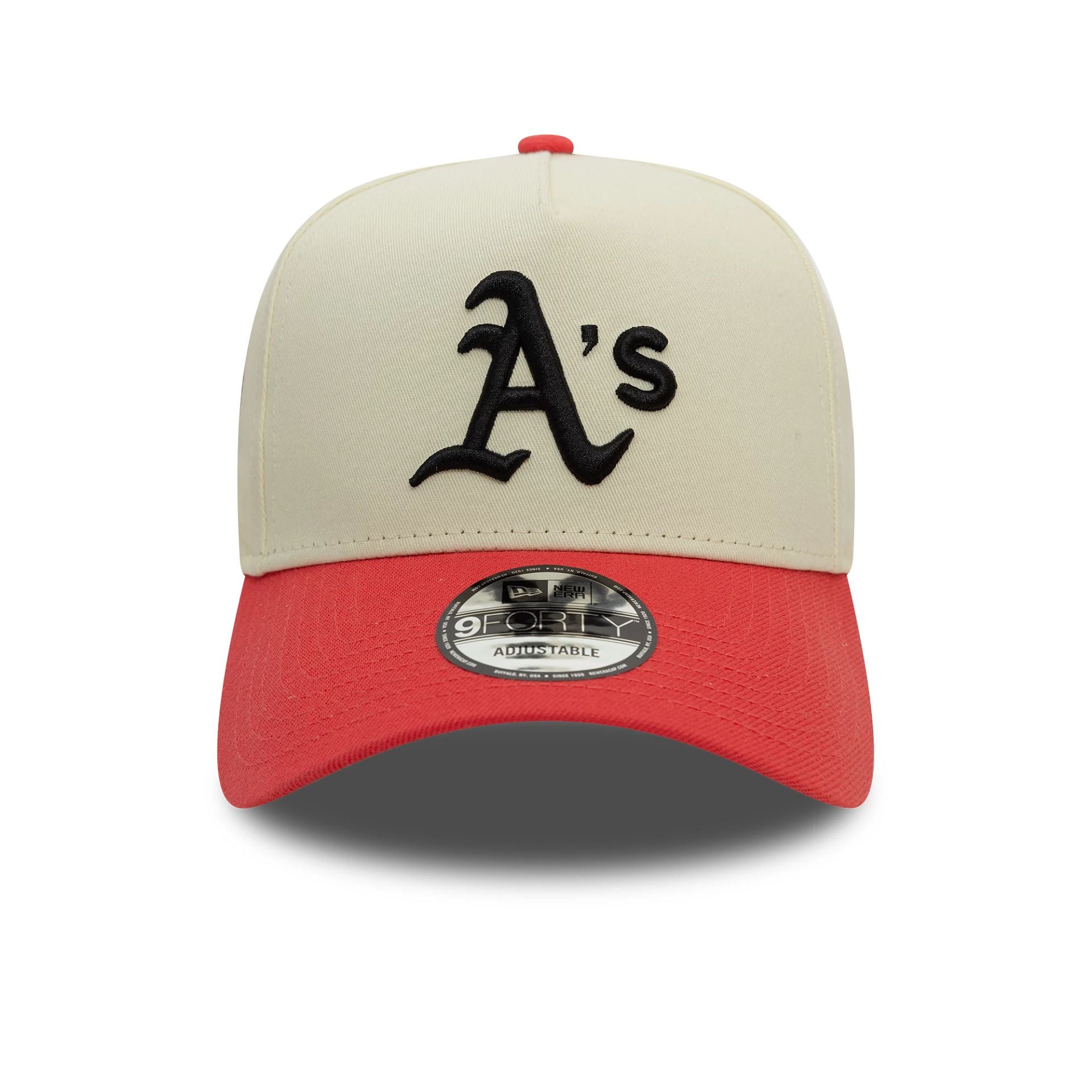 This is a Oakland Athletics MLB Pastel Light Beige 9FORTY A-Frame Adjustable Cap 3