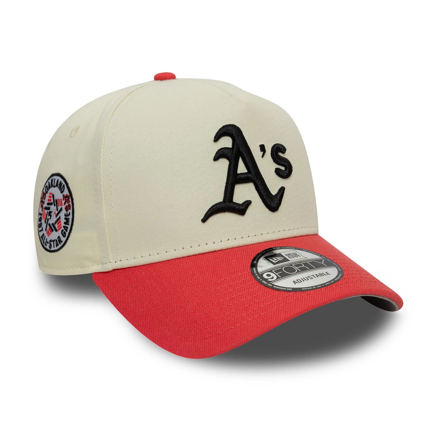 This is a Oakland Athletics MLB Pastel Light Beige 9FORTY A-Frame Adjustable Cap 1