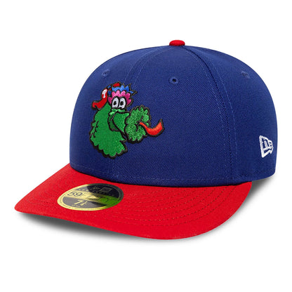 This is a Philadelphia Phillies MLB Character Blue Low Profile 59FIFTY Fitted Cap 1