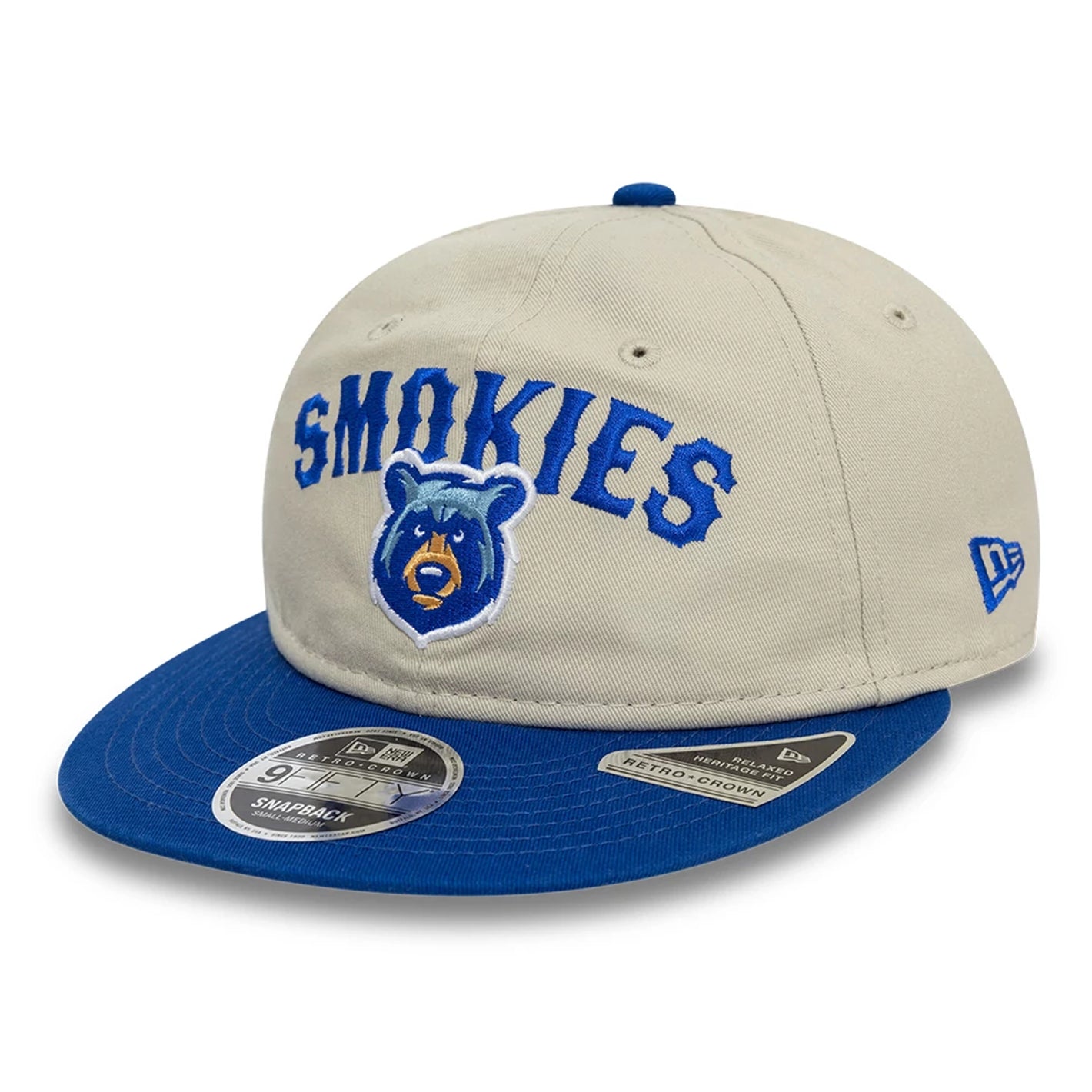 cream cap with blue smokies team name written on it