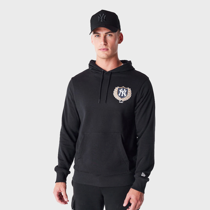 male model wearing a black yankees hoodie  for nav