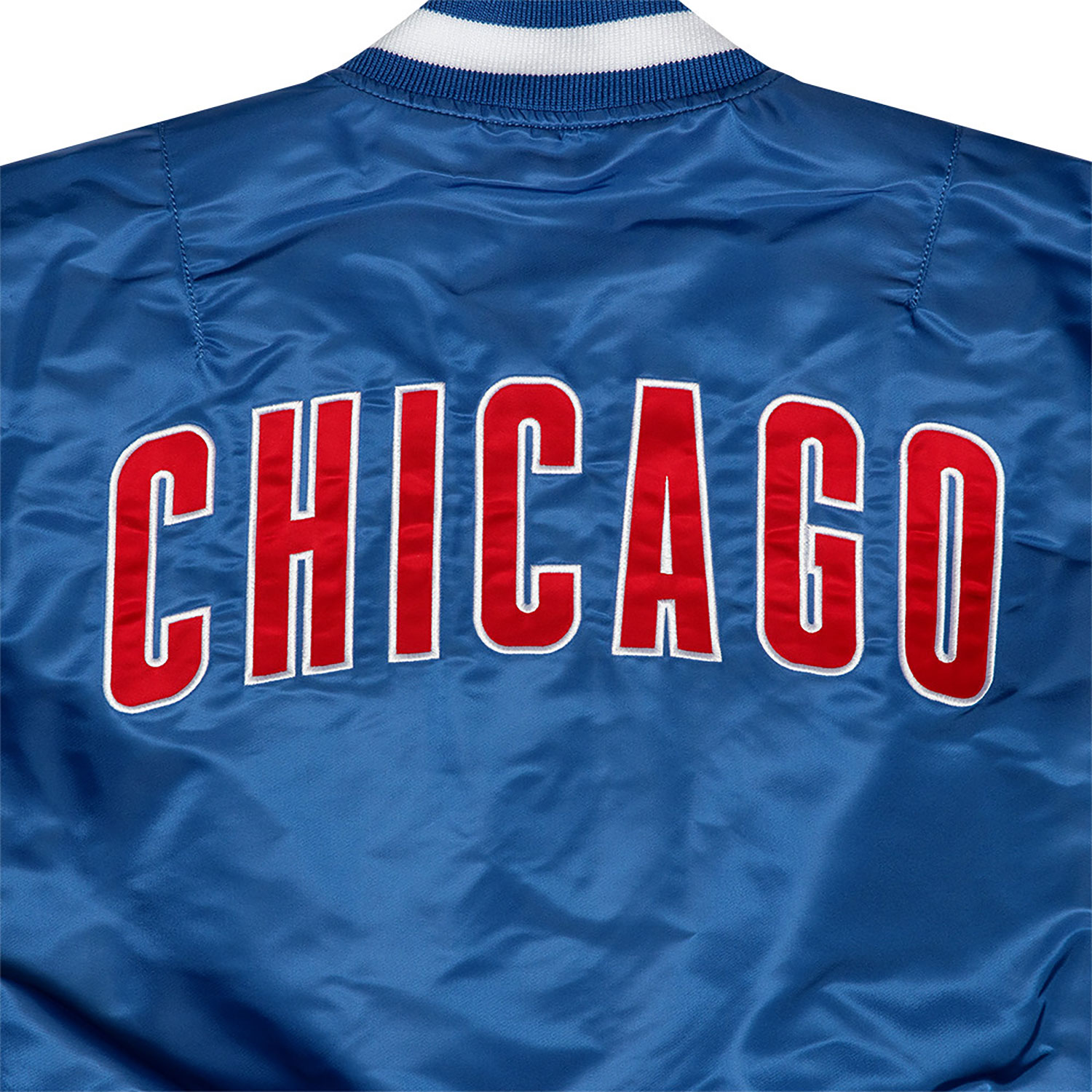 Chicago Cubs Alpha Industries Blue Reversible Bomber Jacket