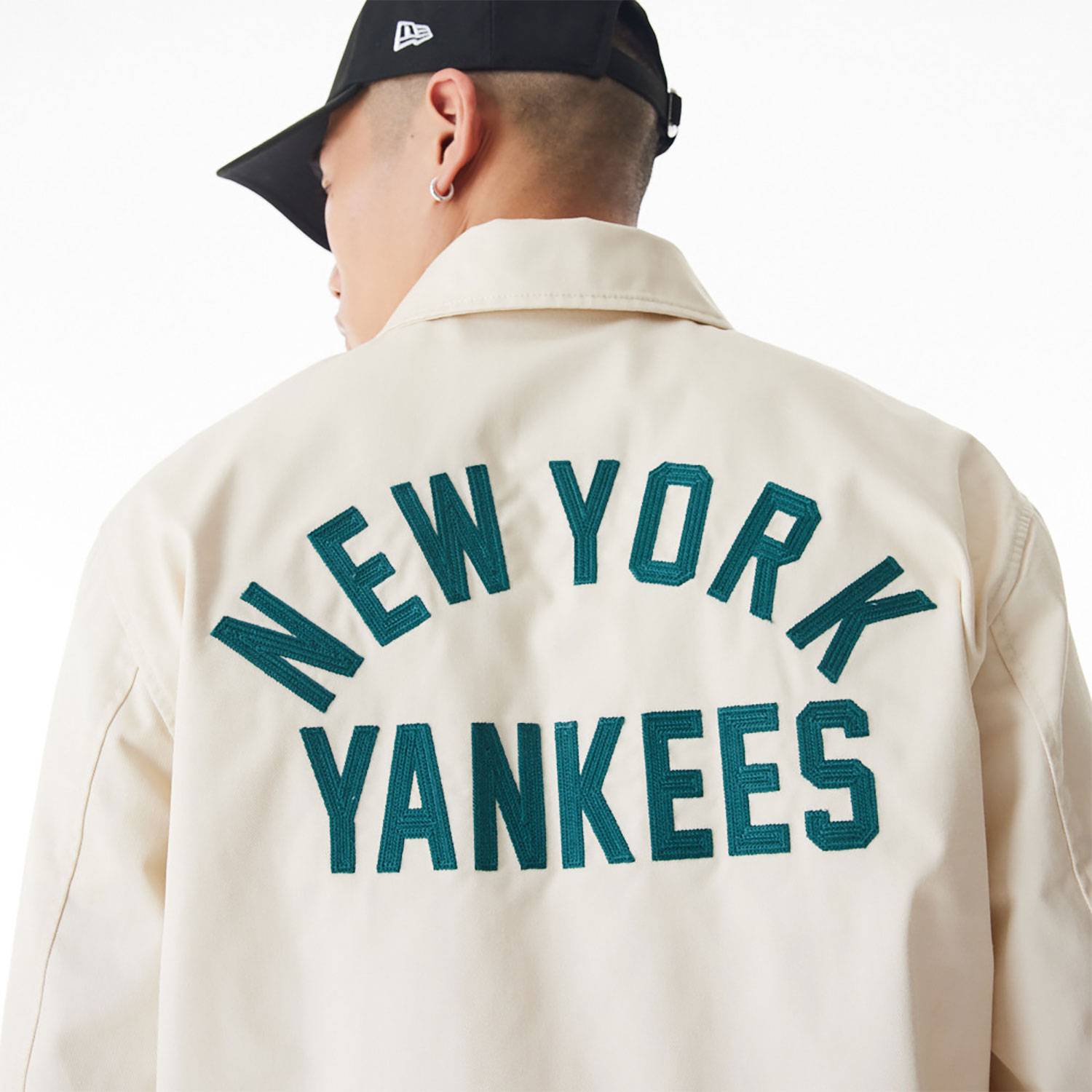 New York Yankees New Era Korea MLB Coach Off White Jacket